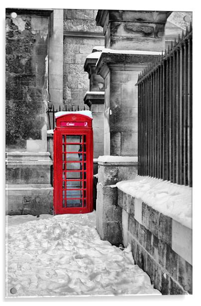 Oxford Telephone Box Acrylic by Karen Martin