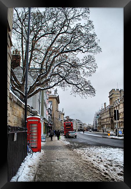 Oxford High Street Framed Print by Karen Martin