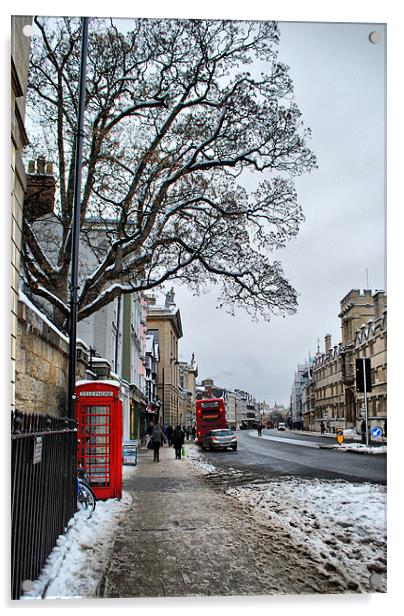 Oxford High Street Acrylic by Karen Martin