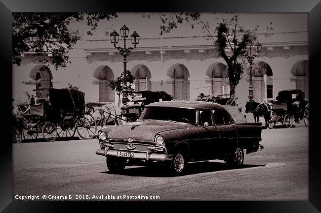 Cuba Car 3 Framed Print by Graeme B