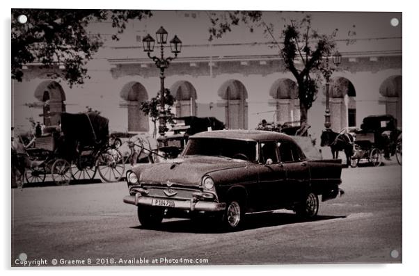 Cuba Car 3 Acrylic by Graeme B