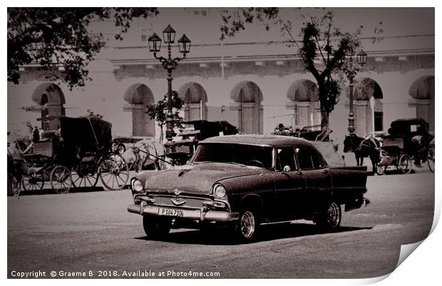 Cuba Car 3 Print by Graeme B