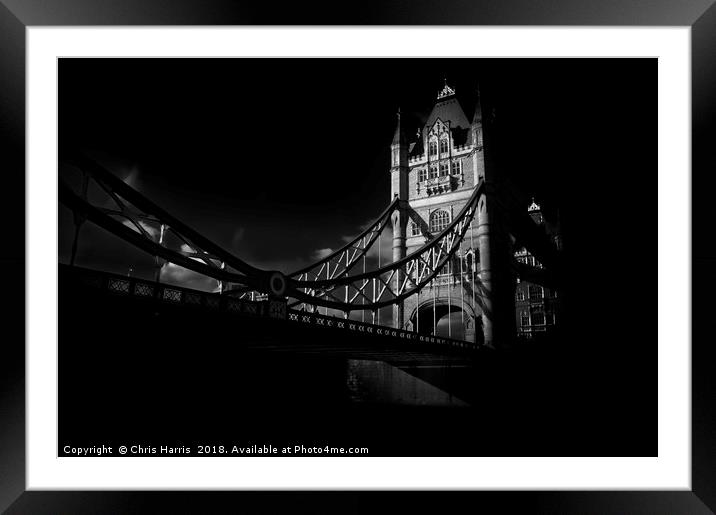 Tower Bridge Framed Mounted Print by Chris Harris