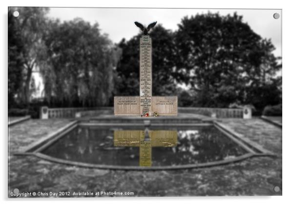 Polish War Memorial Isolation 2 Acrylic by Chris Day