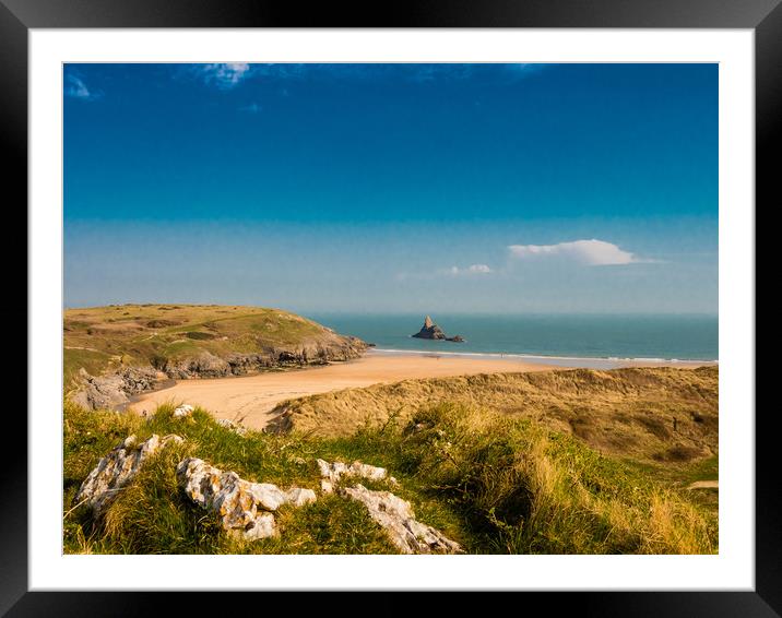 Broadhaven Beach, Pembrokeshire. Framed Mounted Print by Colin Allen