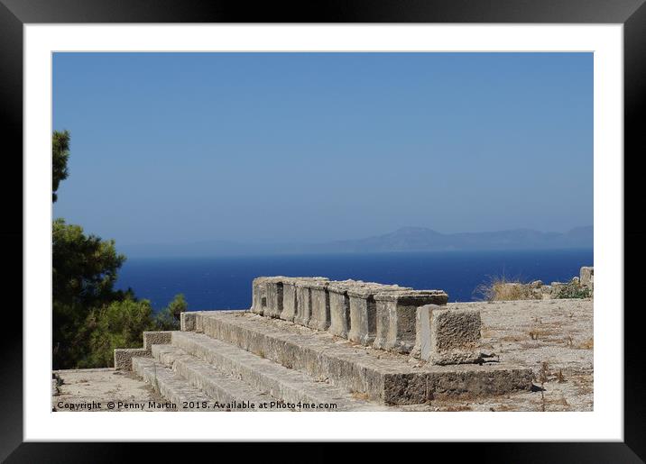Kameiros, Rhodes, Greece Framed Mounted Print by Penny Martin