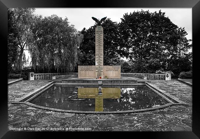 Polish War Memorial Isolation Framed Print by Chris Day