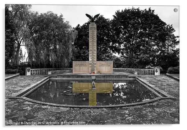 Polish War Memorial Isolation Acrylic by Chris Day