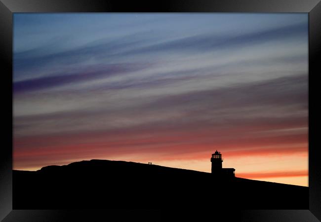 Belle Tout Eastbourne Sunset Framed Print by Phil Clements