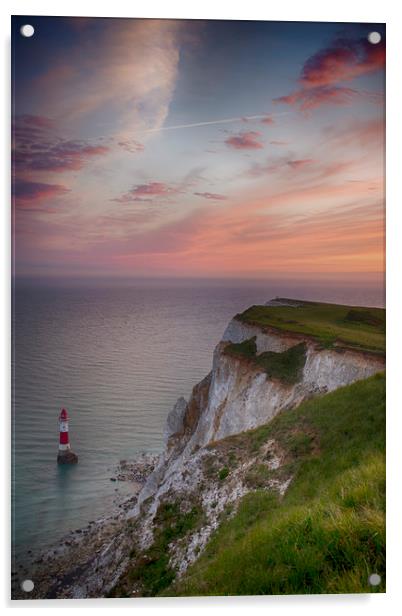 Beachy Head Sunset Acrylic by Phil Clements