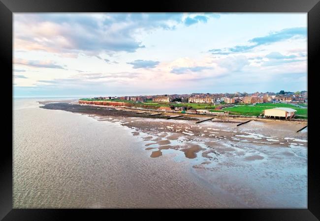 Hunstanton from out at sea Framed Print by Gary Pearson