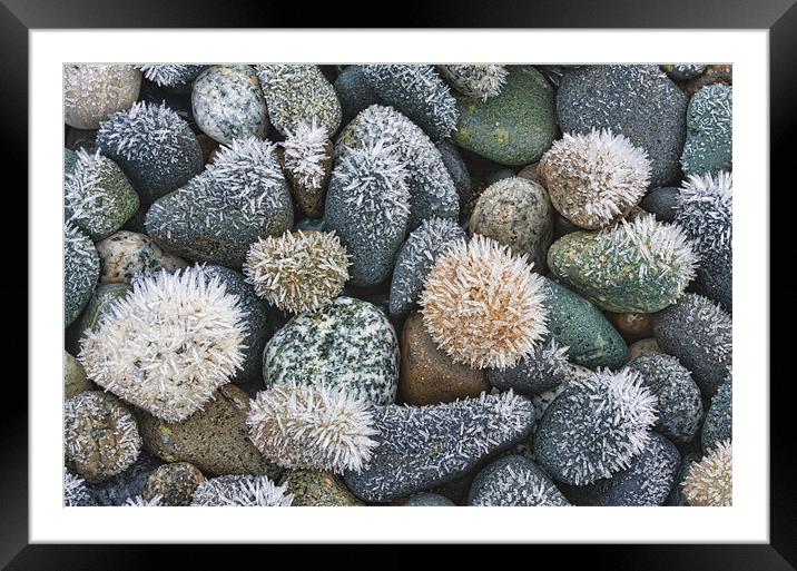 Frost on the rocks Framed Mounted Print by Darryl Luscombe