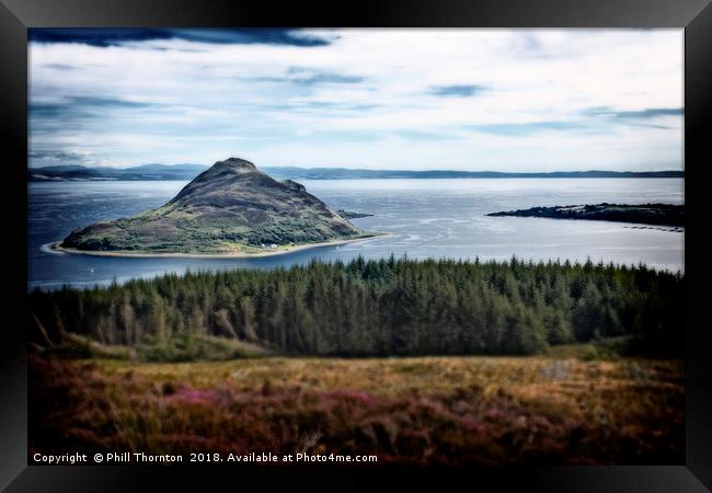 View of Holy Island, from The Isle of Arran. Framed Print by Phill Thornton
