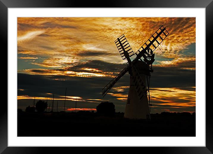 Thurne Dyke Mill Framed Mounted Print by Roy Scrivener