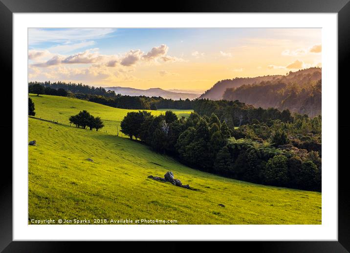 Waihoanga Creek view Framed Mounted Print by Jon Sparks