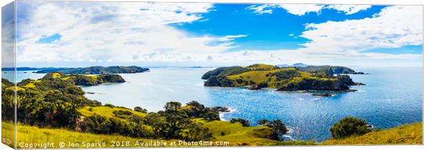 Bay of Islands panorama Canvas Print by Jon Sparks