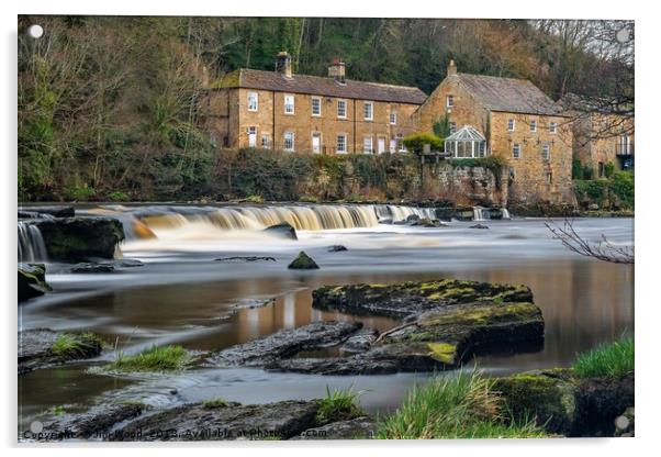 Demesnes Mill, barnard castle Acrylic by Jim Wood