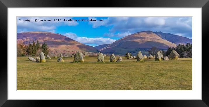 Castlerigg stone circle Framed Mounted Print by Jim Wood