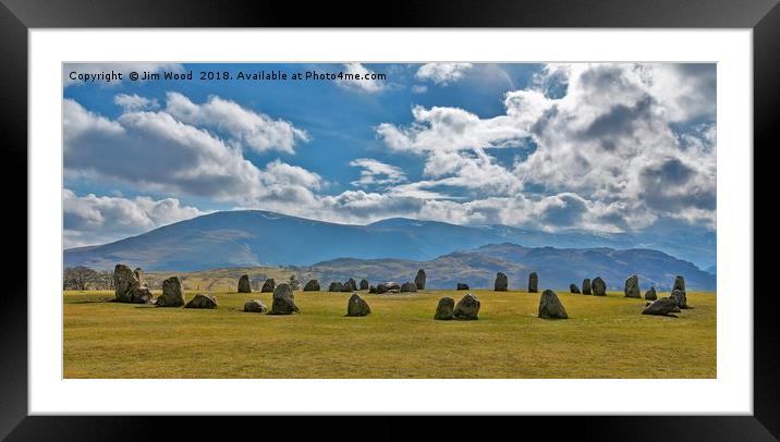 Castlerigg stone circle Framed Mounted Print by Jim Wood