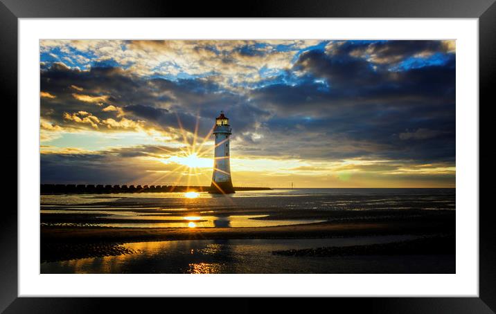 NEW BRIGHTON LIGHTHOUSE Framed Mounted Print by Kevin Elias