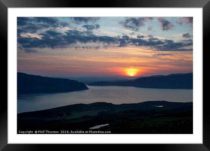 Sunsetting over Portree, Isle of Skye, Scotland. Framed Mounted Print by Phill Thornton