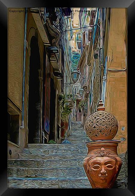 Side street in Sicily Framed Print by Jim Jones
