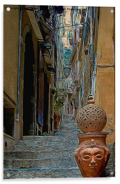Side street in Sicily Acrylic by Jim Jones