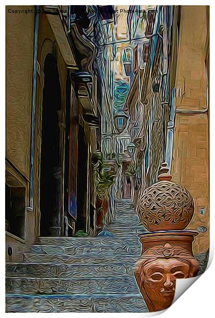 Side street in Sicily Print by Jim Jones