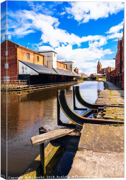 Wigan Pier and Trencherfield Mill Canvas Print by Jon Sparks
