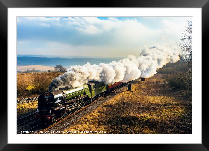 The Tornado approaching Ribblehead Framed Mounted Print by Jon Sparks
