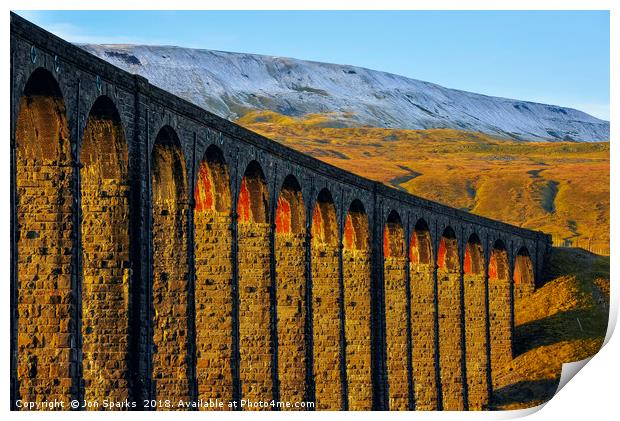 Ribblehead Viaduct and Whernside Print by Jon Sparks