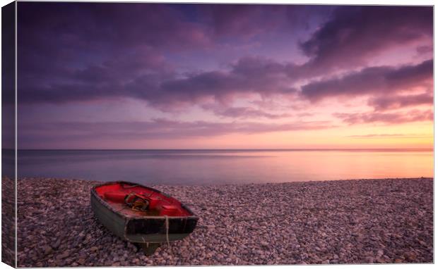 Beached Sunset Canvas Print by Steve Cole