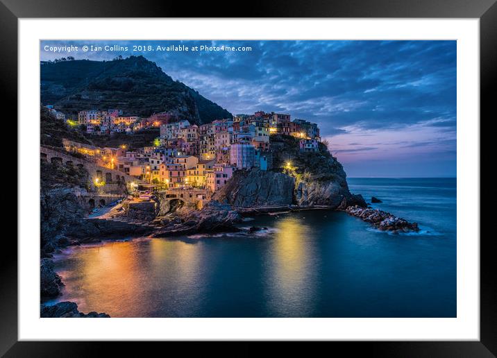 Sunrise in Manarola Framed Mounted Print by Ian Collins