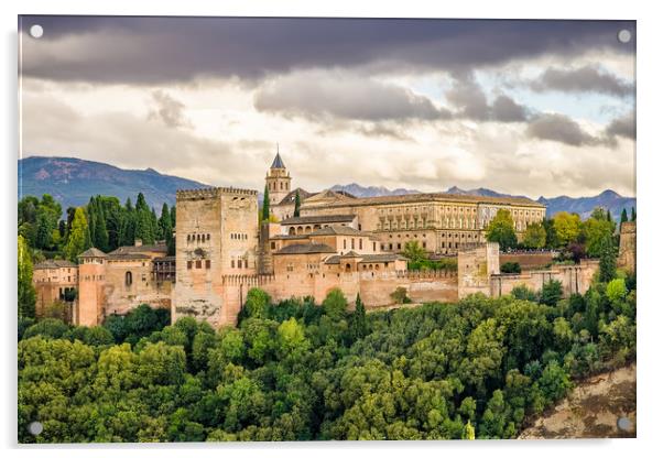 Alhambra Palace Acrylic by Gary chadbond
