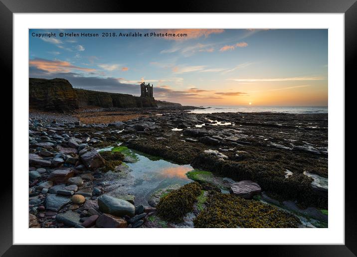 Keiss Castle at Caithness in Scotland Framed Mounted Print by Helen Hotson