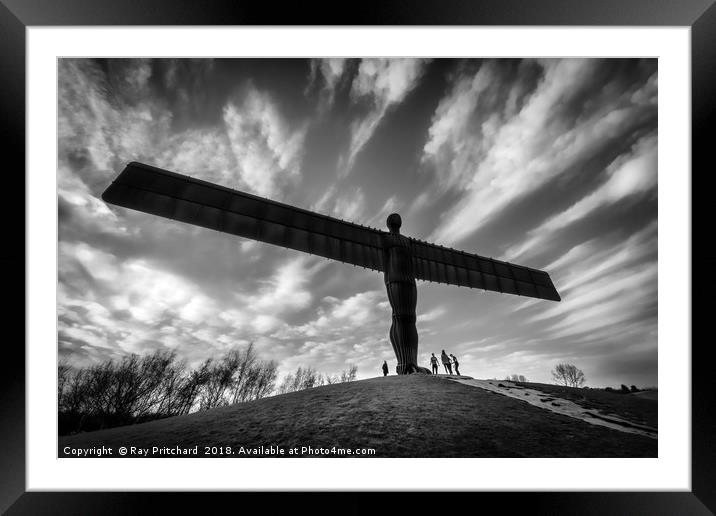 Angel of the North  Framed Mounted Print by Ray Pritchard