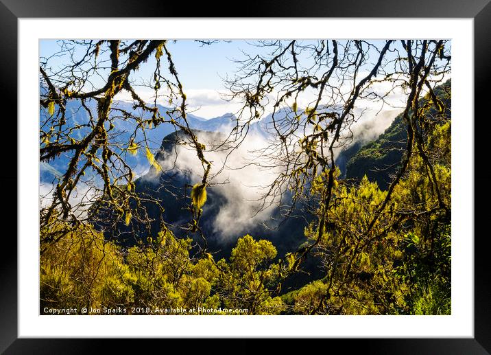 Cloud forest 2, Madeira Framed Mounted Print by Jon Sparks