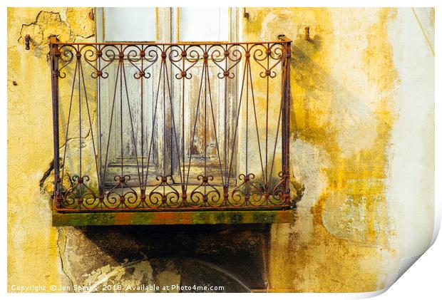 Balcony, Varzo Print by Jon Sparks
