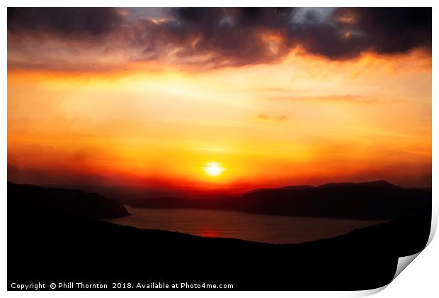 Sunsetting over Portree, Isle of Skye, No.2 Print by Phill Thornton