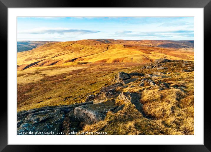 West from Bowland Knotts  Framed Mounted Print by Jon Sparks