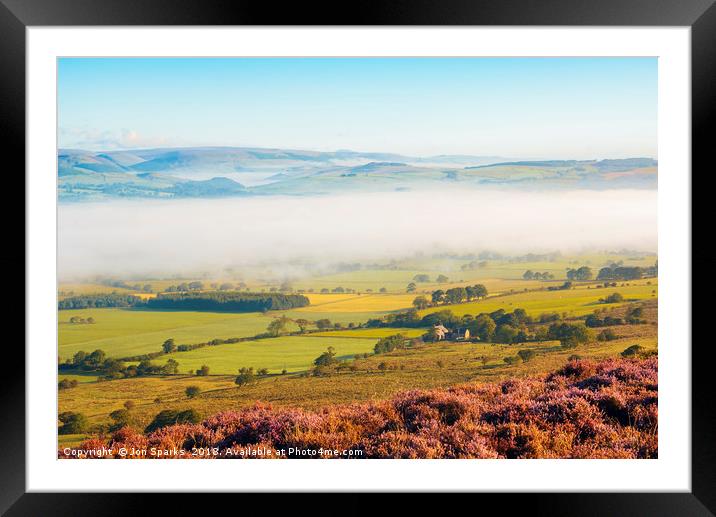 Morning mist, Loud valley 1 Framed Mounted Print by Jon Sparks