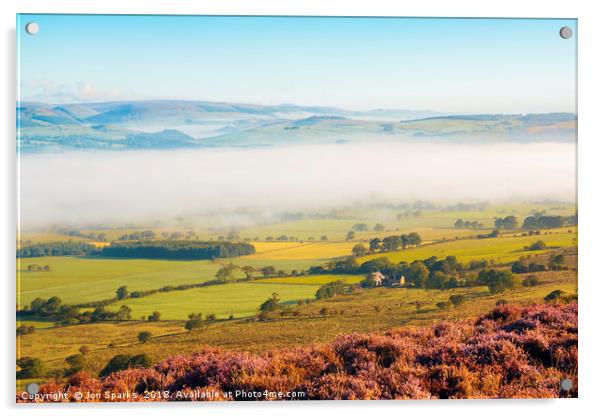 Morning mist, Loud valley 1 Acrylic by Jon Sparks