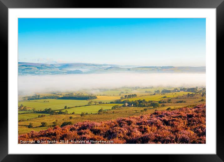 Morning mist, Loud valley 2 Framed Mounted Print by Jon Sparks