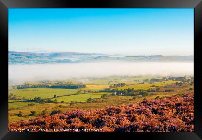Morning mist, Loud valley 2 Framed Print by Jon Sparks