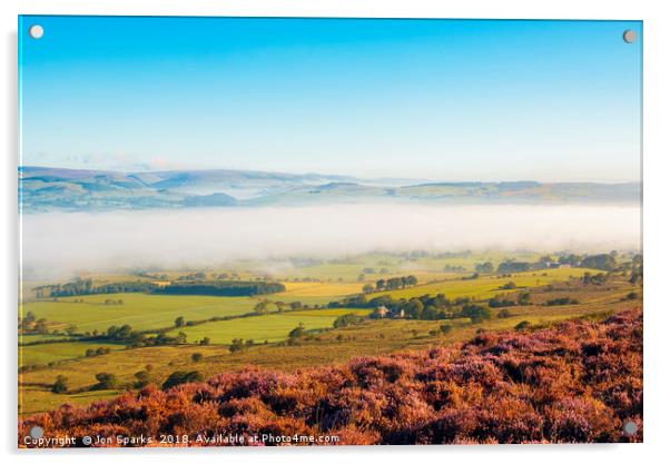 Morning mist, Loud valley 2 Acrylic by Jon Sparks