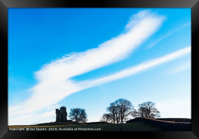 Clouds over Greenhalgh Castle Framed Print by Jon Sparks