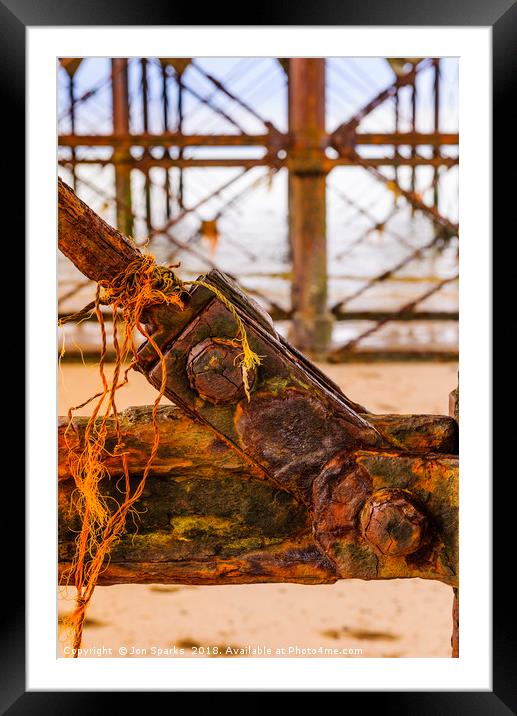 Under the pier, Fleetwood Framed Mounted Print by Jon Sparks