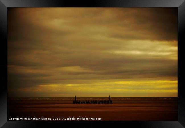 Storm Approaching St Annes Framed Print by Jonathan Sisson