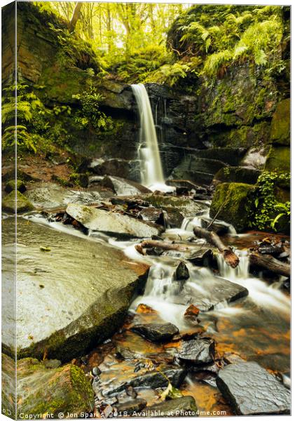 Waterfall in Fairy Glen Canvas Print by Jon Sparks