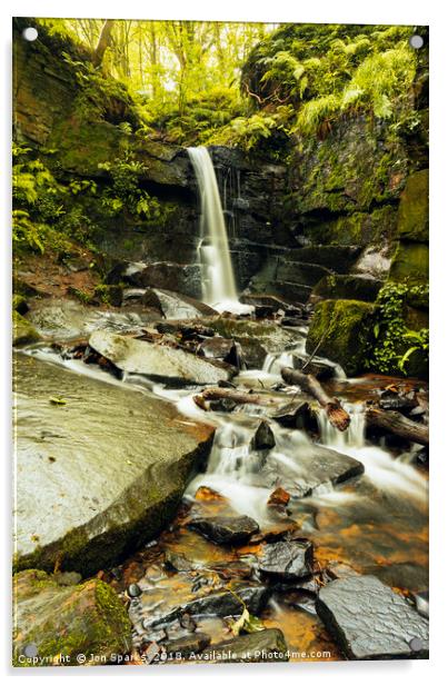 Waterfall in Fairy Glen Acrylic by Jon Sparks